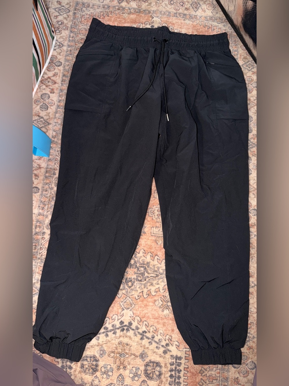 all in motion Black Elastic Waist Drawstring Joggers
